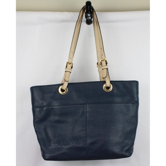 Michael Kors Purse Double Strap Handles with Matching Wallet Color Navy Blue - Picture 6 of 10